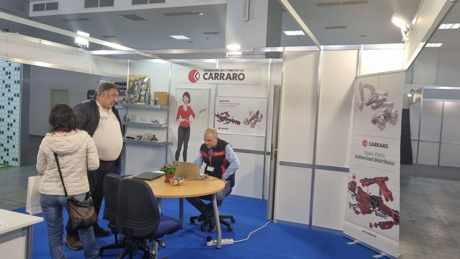 The Vesidon stand at a machinery exhibition