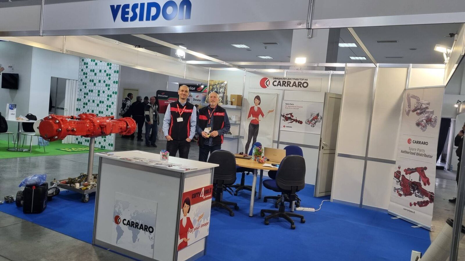 Carraro axles on display
